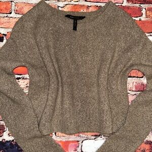 BCBG Maxazria brown cropped sweater